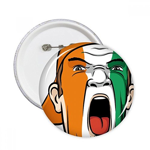 Badge Côte d'Ivoire drapeau national de 5 pièces multicolores pour customiser vos vêtements