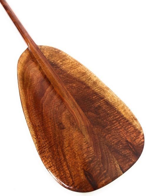 Tikimaster Watermarks Burl Curl Paddle 50 in T-Handle Racing Design - Made in Hawaii | #koa3417