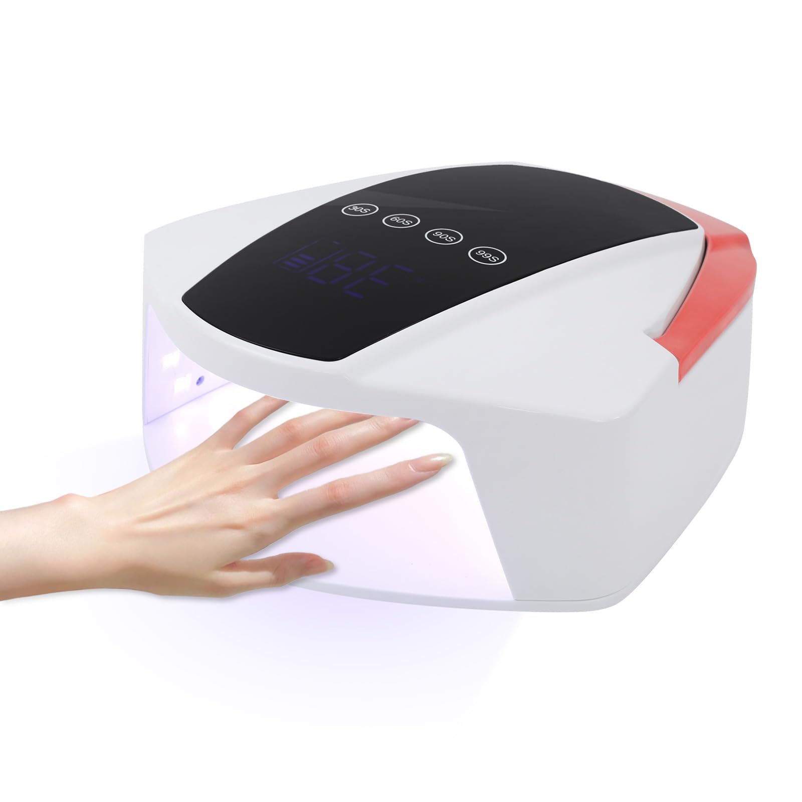 BENTFL Rechargeable UV/LED Nail Lamp, 96W Manicure Desk Lamp with Timing Settings, Automatic Sensor UV LED Nail Dryer, IP20