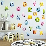 Alphabet Wall Decals ABC Stickers Learning Wall Decor for Kids Room Daycare Classroom Playroom Baby