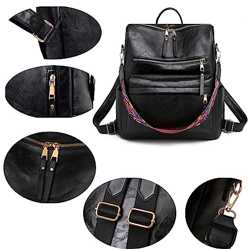 Image of Women's Fashion Backpack Purse for Women Leather Multipurpose Design Ladies Shoulder Bag Travel bag Satchel Handbags
