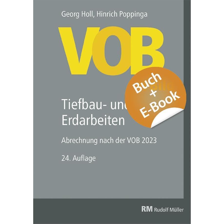 VOB im Bild – Tiefbau- und Erdarbeiten - mit E-Book: Abrechnung nach der VOB 2023