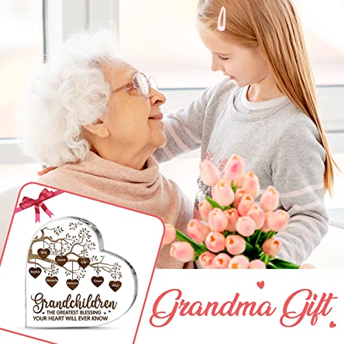 Pawfect House Birthday Grandma Gifts - Gifts For Grandma From Granddaughter, Grandson - Nana Gifts - Best Grandma Mothers Day Gifts - Grandmother Gift Ideas - Personalized Heart Shaped Acrylic #TOP1