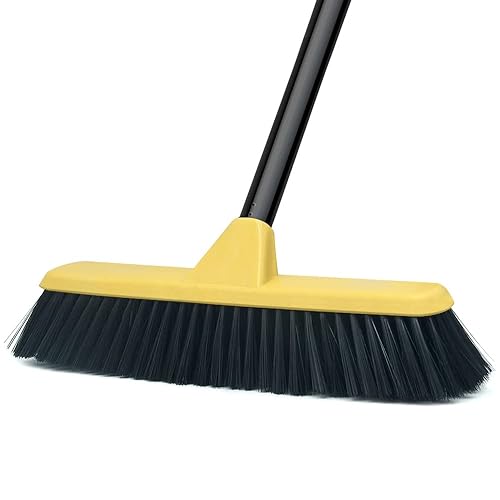 Push Broom with Long Handle, Floor Brush 51.6 inch Soft