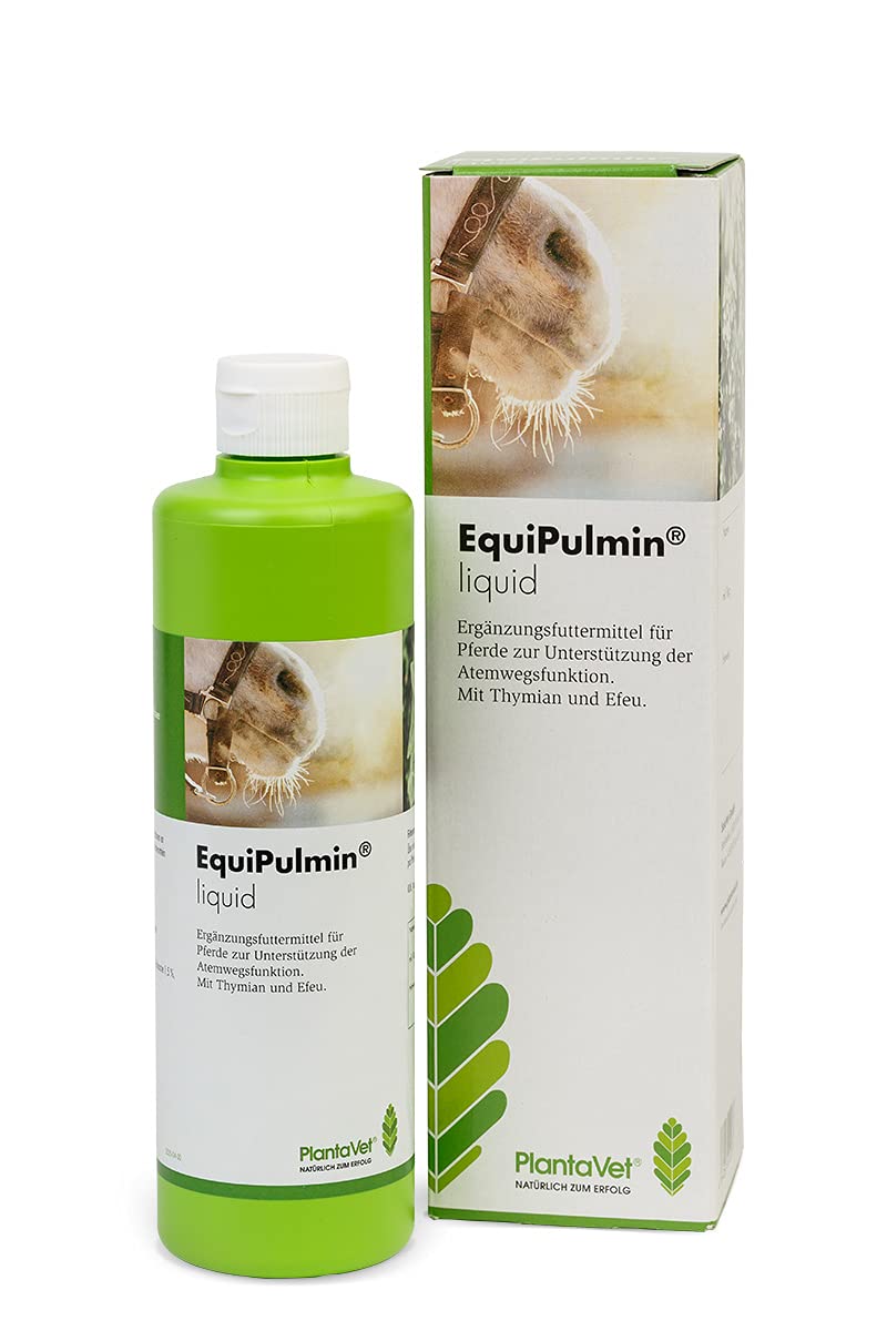 EquiPulmin Liquid | Doppelpack | 2 x 500 ml | Ergänzungsfuttermittel für Pferde | Zur Unterstützung der Atemwegsfunktion | Mit Efeu- und Thymianextrakt | Mit Dextrose