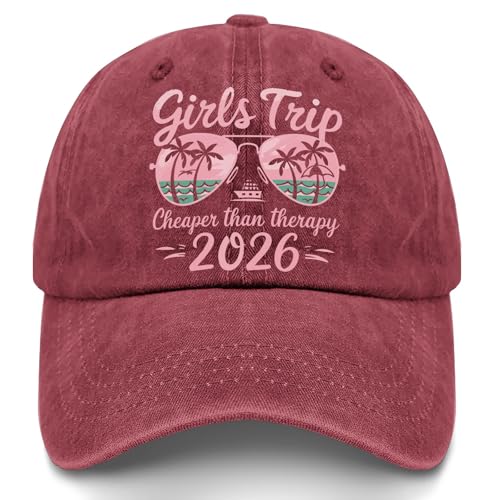 Image of Pasted-20260325-090507 Hats for Men Stylish Washed Distressed Baseball Cap Wine Red