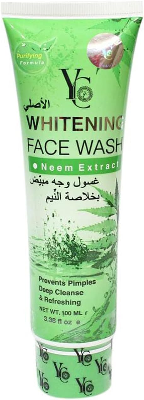 Whitening Face Wash for Oily Skin Enriched with Neem Clears Clogged Pores Exfoliates Gently (YC431) 100 ml