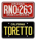 Envuelto encogido. Fast & Furious  TORETTO + RNO 263  Metal Stamped License Plates