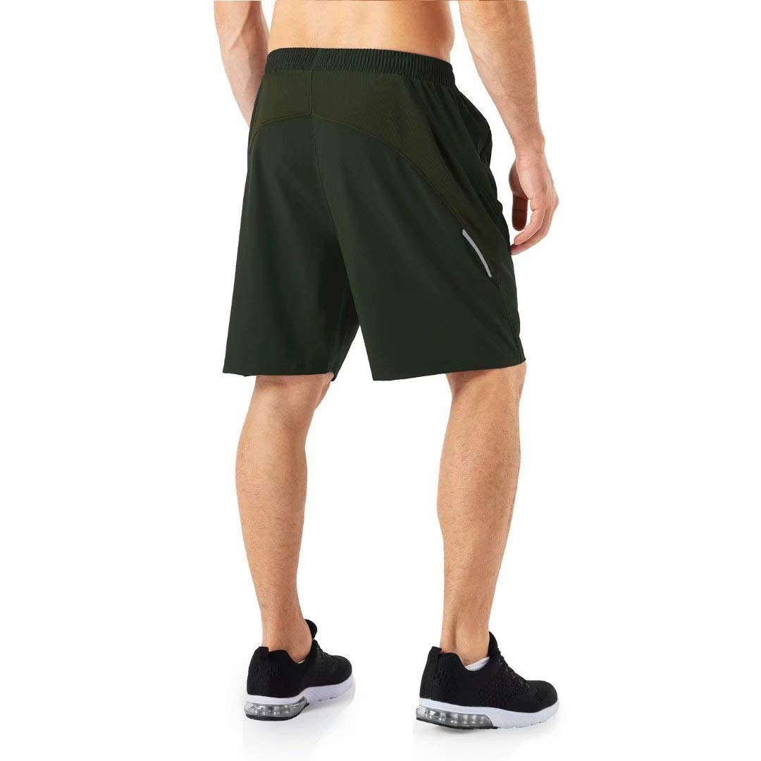 HMIYA Pantaloncini Running Uomo Leggero Sportivi Shorts Asciugatura Veloce Palestra Corsa Calzoncini con Tasca con Cerniera