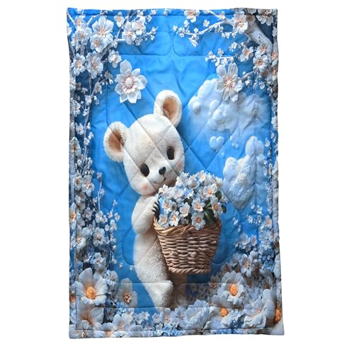 Image of Kids Single Bed Comforter Blanket Lightweight AC Quilt for All Seasons | 60 x 90 inches Ultra Soft Single Bed Blanket (Teddy, Kids Comforter)