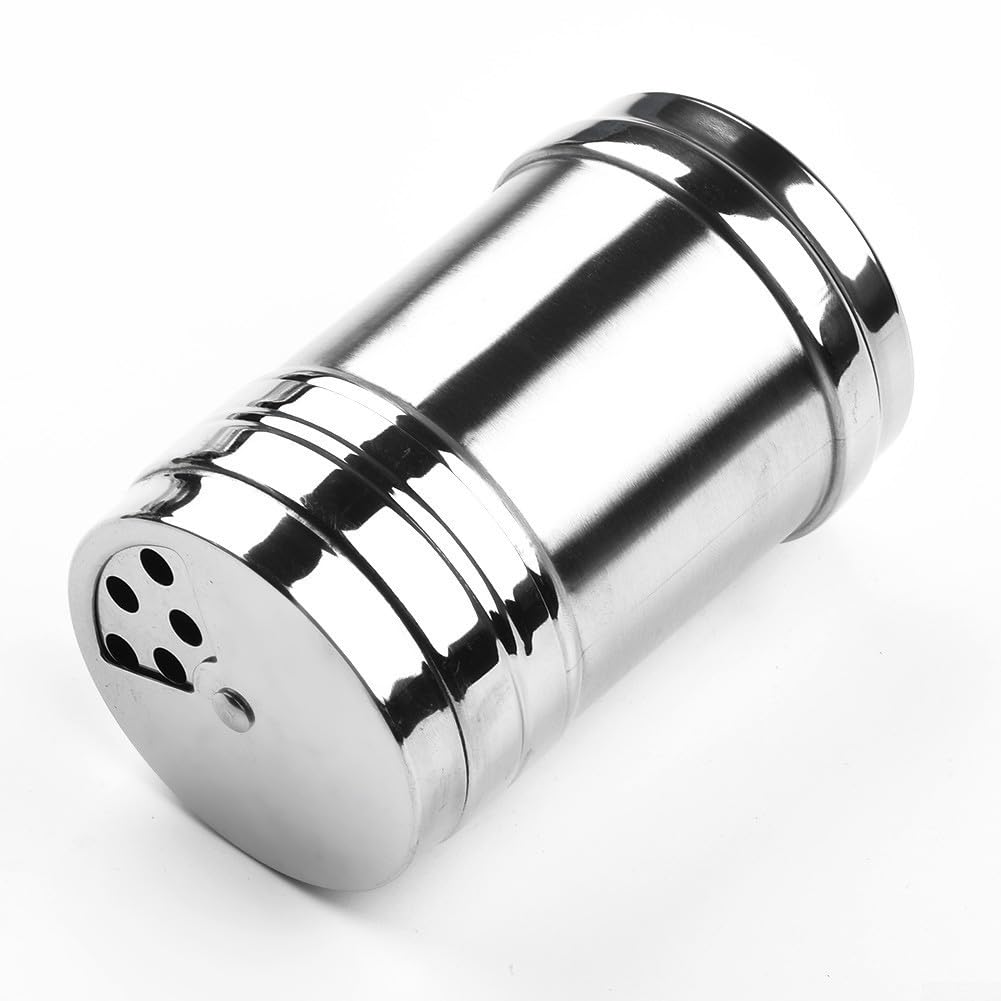 Stainless Steel Seasoning Spice Shaker Jar - XL Size Salt & Pepper Dispenser With Practical Holes For Easy Dispensing In Kitchen