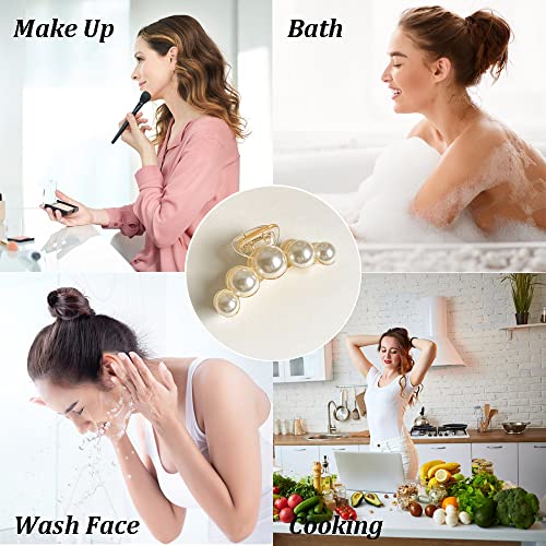 Large Pearl Hair Claw Clips White Hair Clips Strong Hold Hair Jaw Clips Big Hair Clips Barrettes Nonslip Hair Accessories For Women Daily Birthday Wedding Wear Thick Or Thin Hair Styling Clamp #TOP5