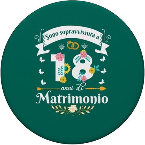 Miniatura 3 de Sono Sopravvissuta 18 años de matrimonio para mujer Moglie PopSockets estándar PopGrip