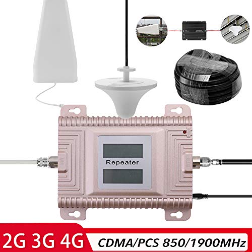 Signal Booster, KKmoon CDMA/PCS 850/1900MHz 2G/3G/4G Dual Band Dual LCD Display Mobile Phone