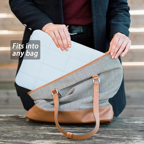 Image of Puffy Laptop Sleeve 15-16 Inch, Laptop Carrying Case, Matte Blue