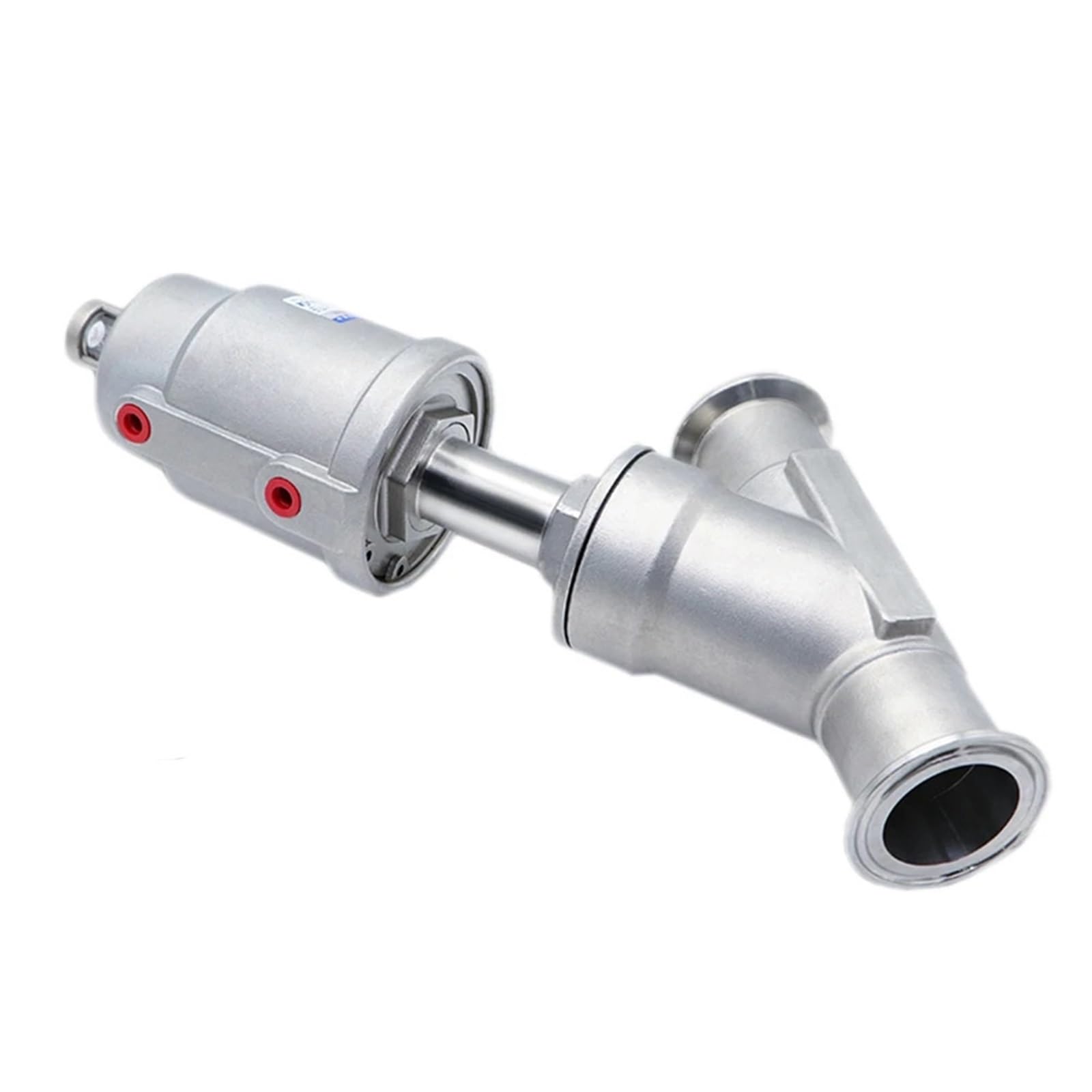 1 valvola angolare pneumatica a montaggio rapido in acciaio inossidabile 304 da 1/2'', 16 bar, con guarnizione in PTFE(Single Acting)