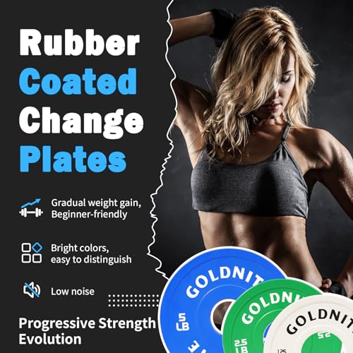 Image of Change Plates Set 1.25LB 2.5LB 5LB Set Fractional Weight Plate Olympic Bumper Plates for Cross Training Steel Insert Strength Training Weight Plates