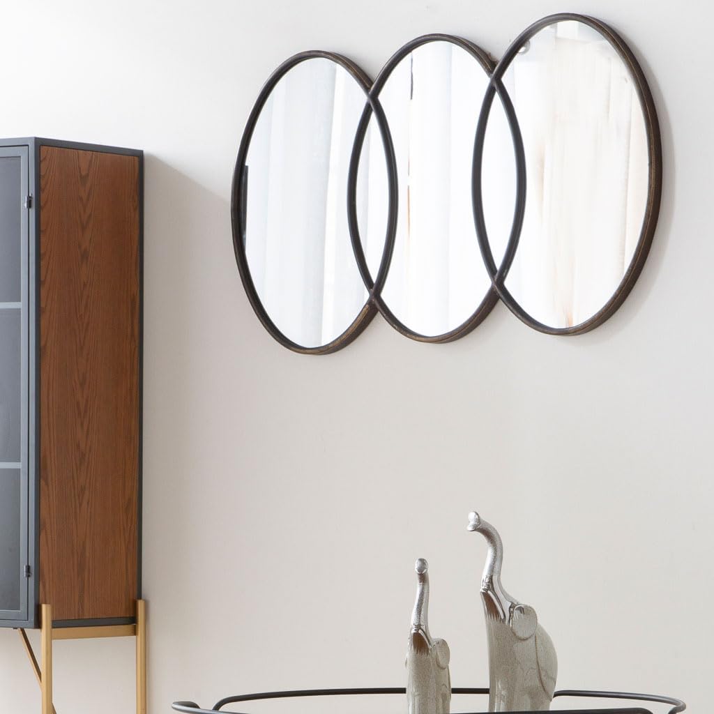 WANDERLUST DECO Espejo de Metal Dorado 103x3.5x60.5
