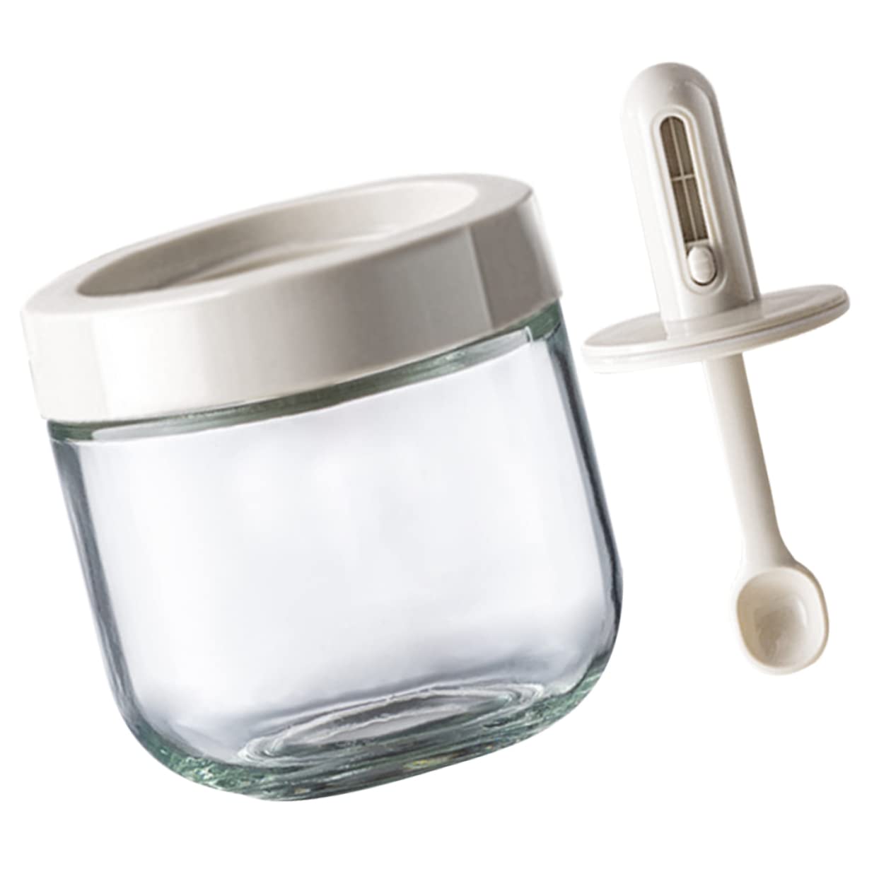 Amazon｜Yardenfun ガラス製調味料瓶 スプーン付き 調味料容器 塩入れ