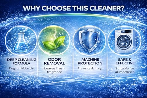Image of Washing Machine Cleaner Tablets (16Tablets) | Drum & Pipe Deep Cleaner | Fresh Scent | Removes Odour, Limescale & Residue | For Front Load & Top Load Fully Automatic Washing Machines