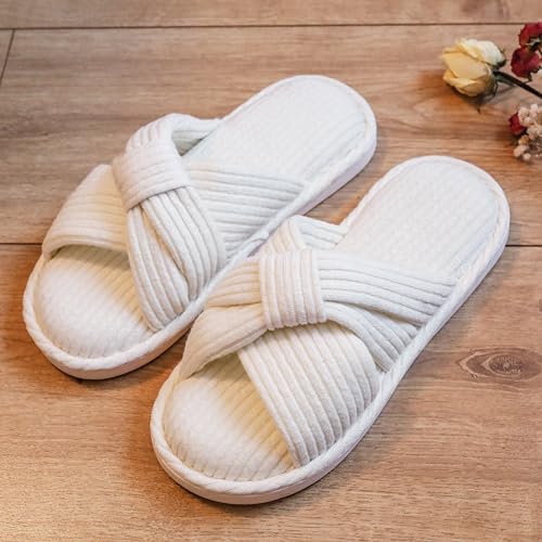 Jerzmy Cross Bow Slippers for Women, Comfy Memory Foam Woman House Slippers Cozy Cushioned Ladies Home Shoes Bedroom Indoor Kitchen4