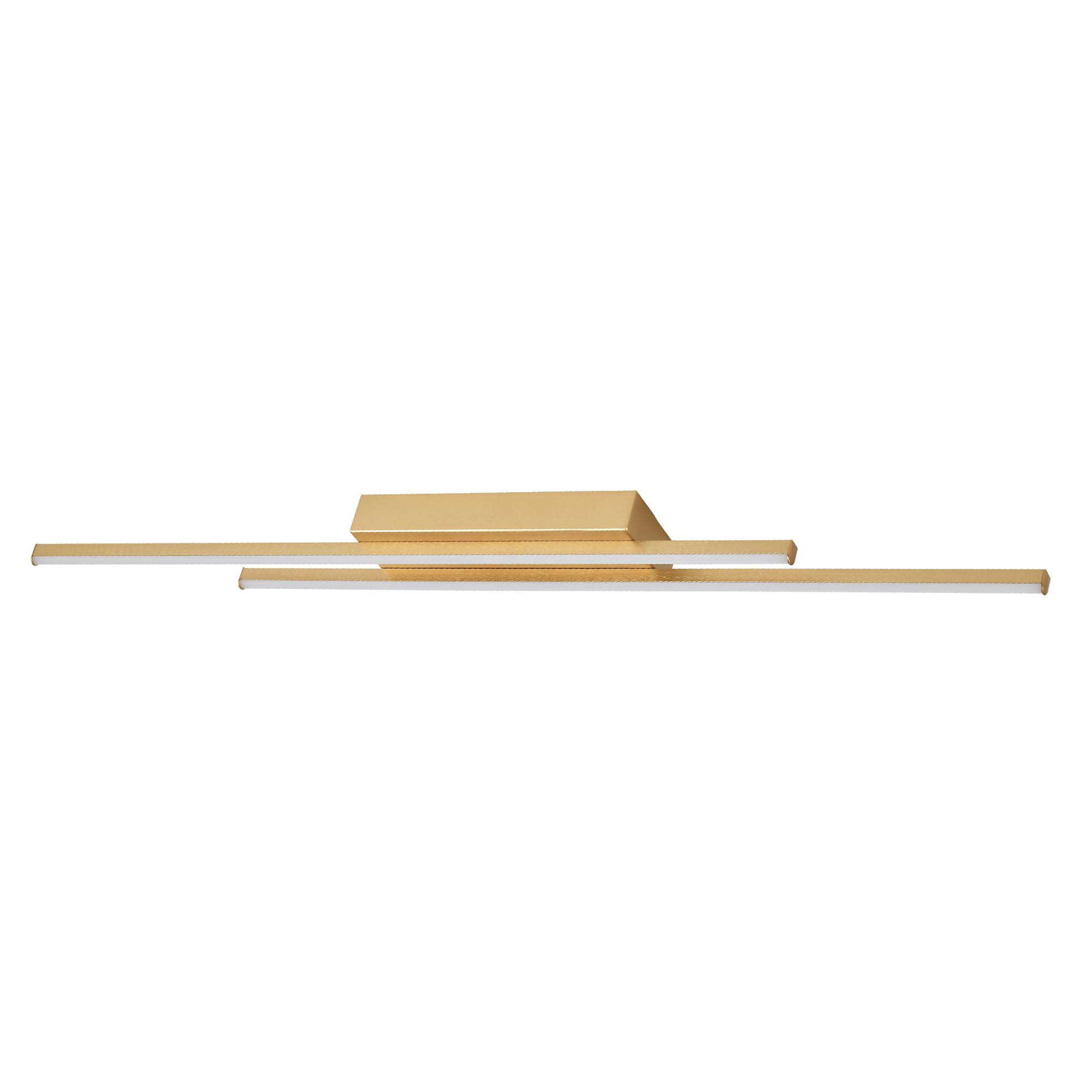 Happy Homewares Designer Brushed Gold Metal Kitchen LED 89cm Semi Flush Ceiling Lighting Fitting | 28w = 100w | 3000k Warm White