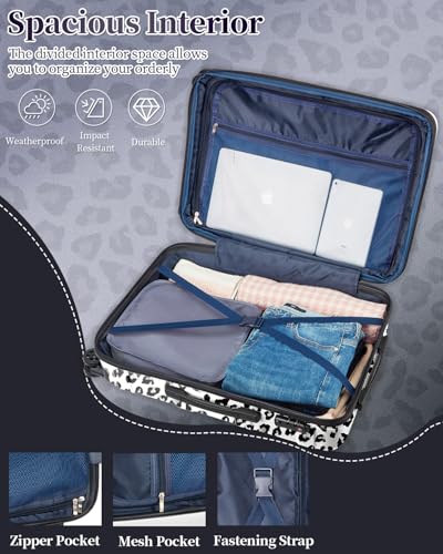Image of Luggage Set With Spinner Wheels, Carry On Suitcase with TSA Lock, Expandable Checked Suitcase for Women