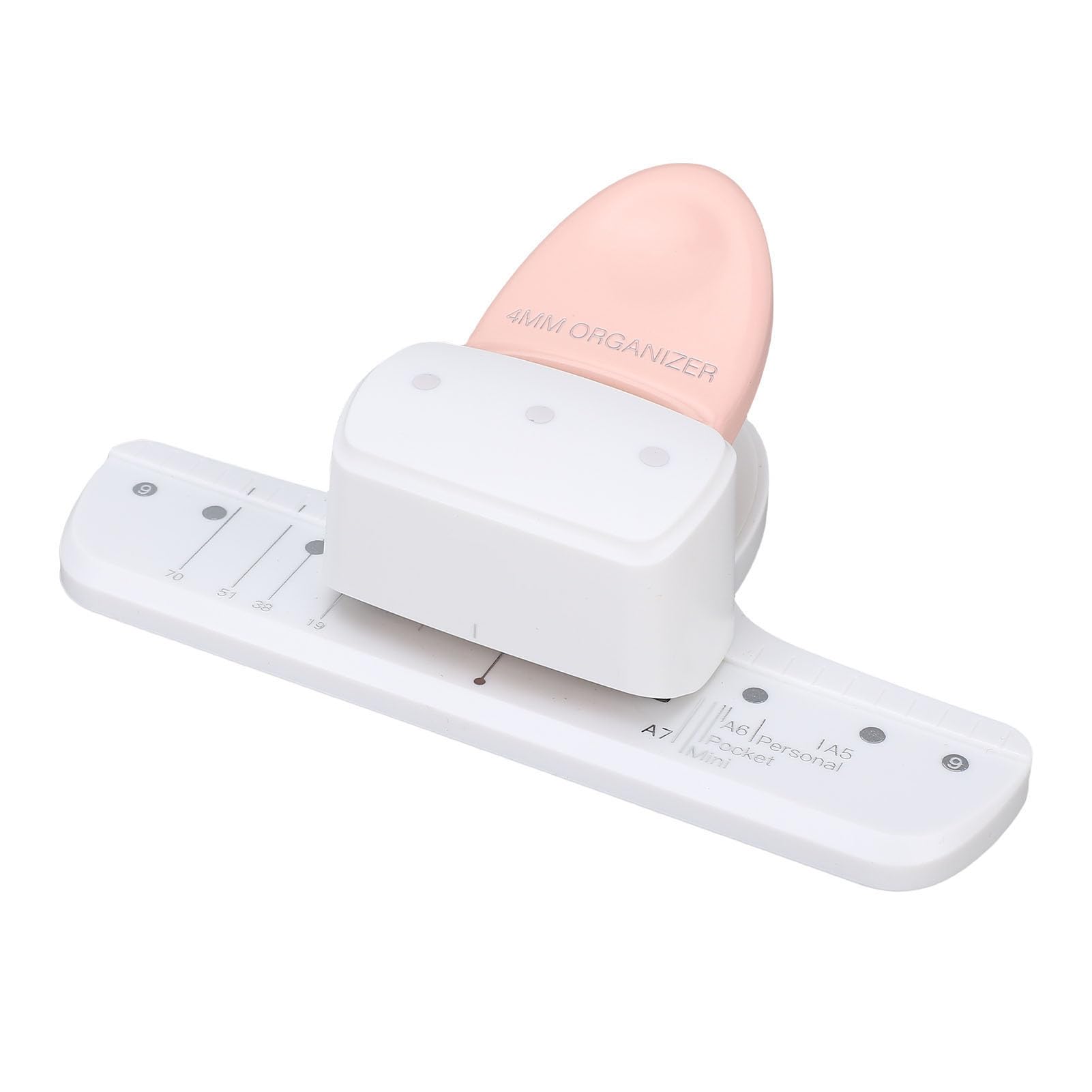 Telituny Mini Hole Punch for Folders, 3 Hole Punch for 6 Sheets, Small Hole Punch, Pocket Hole Punch, Paper Hole Punch, Office Hole Punch with Box, 4 mm Hole Diameter, for A5 A6 A7 A8 A7 Pocket A6