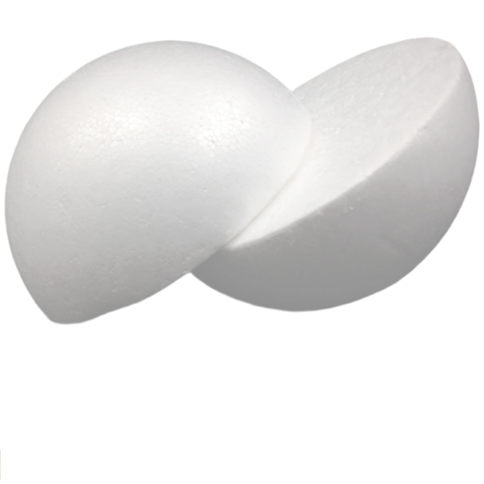 Nukinp 2Pcs Foam Balls 9.8 inch Large White Half Foam Balls for Crafts, DIY Smooth Christmas Styrofoam for Crafts Ornaments