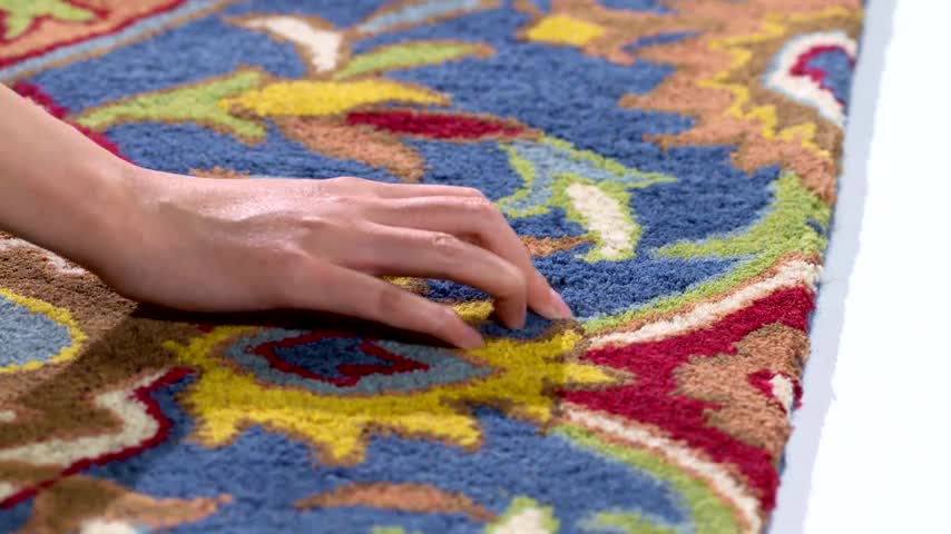 Tapete SAFAVIEH Heritage Collection 5' x 8' Camel y Azul miniatura 6