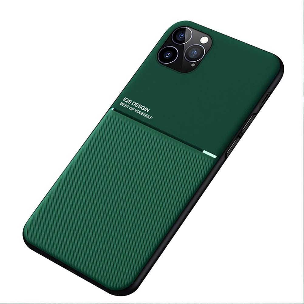 Kepuch Mowen Funda Case Carcasa Placa de Metal Incorporada para iPhone 12/12 Pro 6.1" - Verde