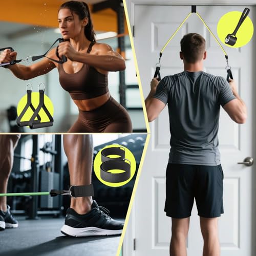 Image of WHATAFIT Resistance Bands, Exercise Bands,Resistance Bands for Working Out, Work Out Bands with Handles for Men and Women Fitness, Strength Training Home Gym Equipment