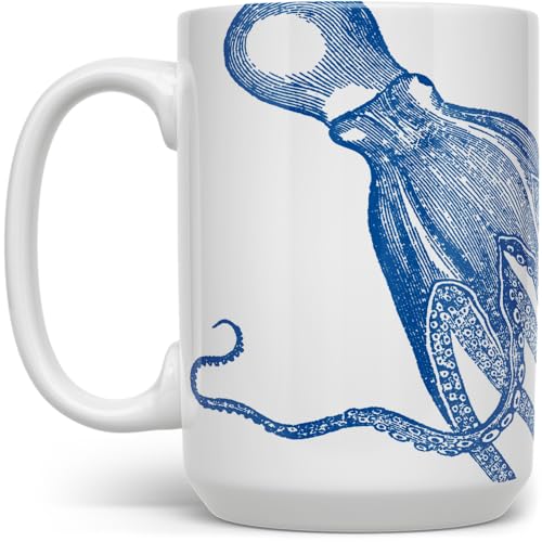 Taza de cerámica con diseño de pulpo 15oz miniatura 1
