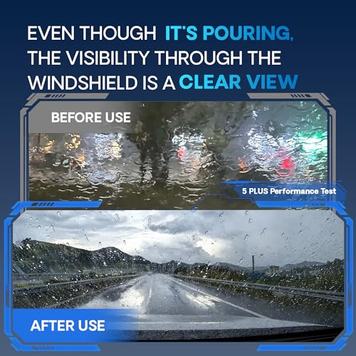 Image of 5 PLUS Premium Silicone Wiper Blades 15 inch+15 inch Front Windshield Wipers 2-PACK | All Weather Performance, Waterproof Rain Wiping, Streak-Free Visibility, Long Lasting Harsh Weather Design