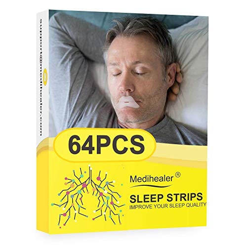 64PCS Sleep Strips, Mouth Strips for Mouth Breathers for Better Nose Breathing&Less Mouth Breathing,Mouth Tape for Instant Snoring Relief,Gentle Sleep Mouth Tape for Good Sleep&Dry Mouth/Throat Relief
