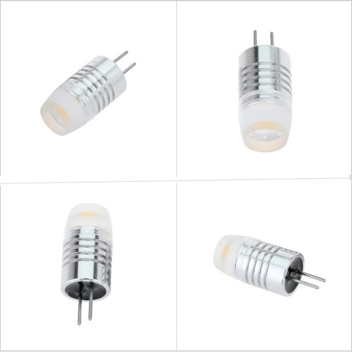 POCKETMAN Lampadine LED G4 AC/DC 12V 2W COB Lampadina 300LM Lampadina LED bi-pin G4 bianca fredda/calda per la decorazione di interni, confezione da 6 (bianco caldo