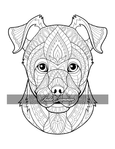 Amazing Dogs Coloring Book: Beautiful Dogs, Adorable Puppies, and Relaxing Designs for Adults and Teens - Image 31