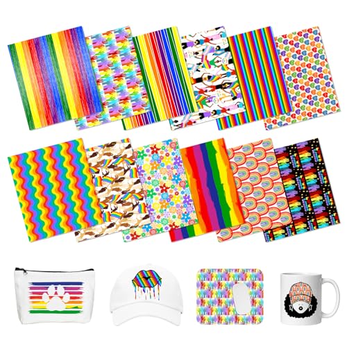Papier de transfert par sublimation compatible Cricut Silhouette pour customisation textile LGBTQ - 2