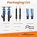 maXpeedingrods Coilover for BMW 3 Series E90 E92 AWD 2006-2011, 24 Levels Damper Adjustable Coilovers Suspension Kit Strut, Height Adjustable T6 Upgraded Lowering Kits Blue