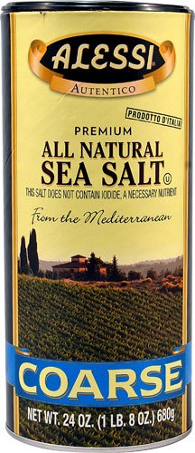 Alessi Premium All Natural Sea Salt Coarse -- 24 oz - 3PC