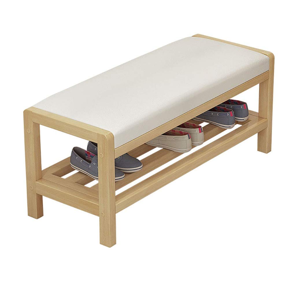 Banc à chaussures multifonction blanc avec assise confortable