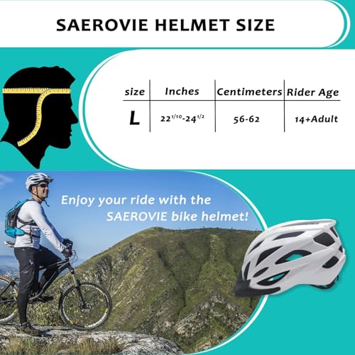 Saerovie Bike Helmets For Adults, Mountain Bike Helmets For Men With Visor thumb #1