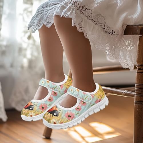 Coloranimal Mary Jane Flats for Girls Kids Ballet Dress Shoes School Uniform Shoes Cute Lightweight Mary Jane Shoes with Magic Sticker2