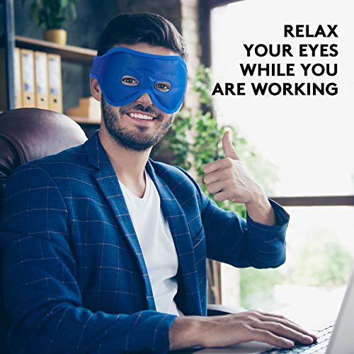 Umisleep Augenmaske Kühlend & Wärmend Kompresse, Kühlmaske Gel Augen Kühlpads Kühlpack Kühlakku für Migräne, Augenringe, Kopfschmerzen,trockene augen,Geschwollene,Wiederverwendbare Schlafmaske Kühlend - Image 6