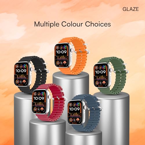 Image of HAPIPOLA Smart Watch Glaze 2 inchin HD Display | Bluetooth Calling IP67 Waterproof | Music Control Multi-Sport Modes | Health Monitor Supports Wireless Charging (Green)