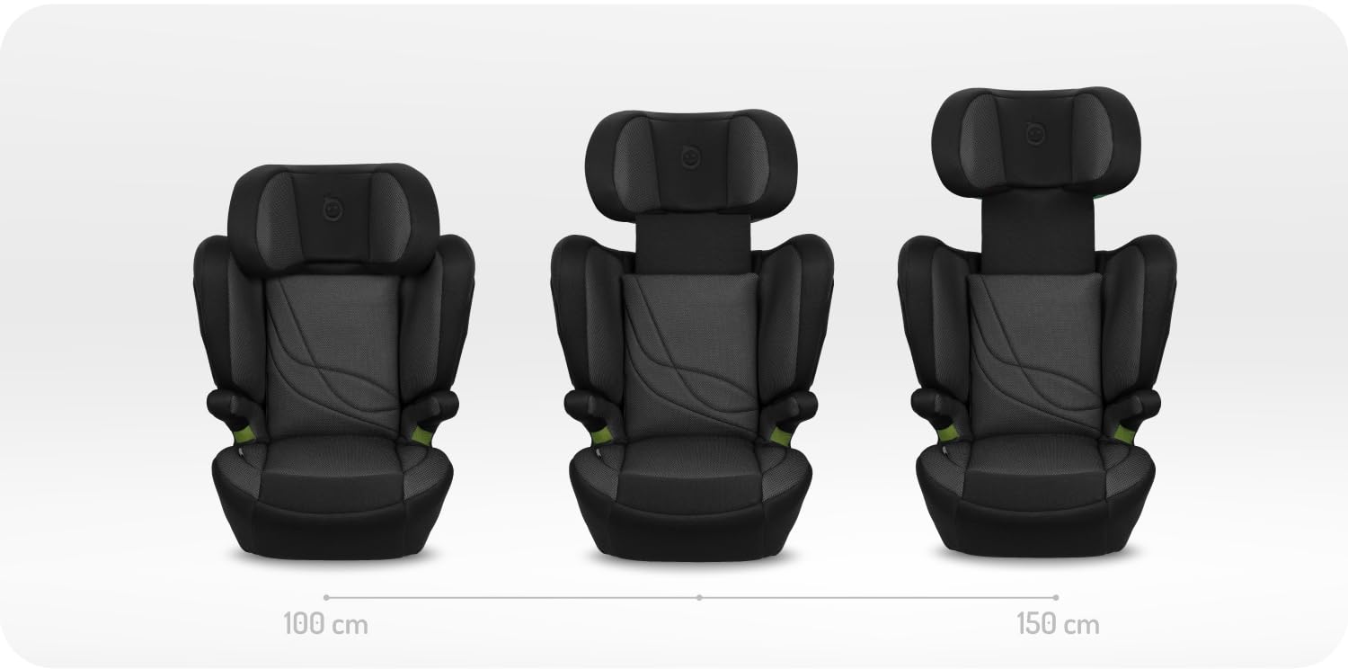Siège auto MoMi MEI pour enfants de 3 à 12 ans (groupe 2/3, poids corporel de 15 à 36 kg, taille 100-150 cm), siège enfant - installation face à la route, fixation avec ISOFIX