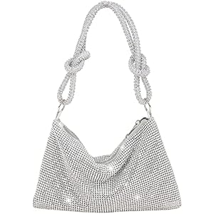 Vidfye Women Rhinestone Evening Clutch Bag Crossbody Bag Handbag Sparkly Rhinestone Purses Diamante Clutch Bag For Party…