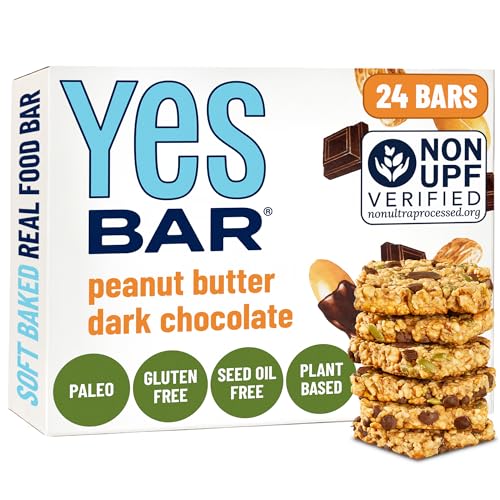 Image of YES Nut Bars - Soft Chewy Healthy Snack Bars (Peanut Butter Dark Chocolate, 24 count)
