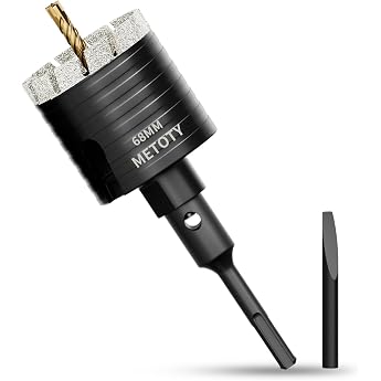 68 mm diamond drill bit core drill bit with upgraded diamond head and SDS plus adapter for concrete solid brick hollow brick masonry sand-lime brick poroton etc.