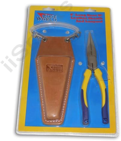 Edge World Fishing 8" Long Nose Pliers + Sheath saltwater ocean freshwater bass